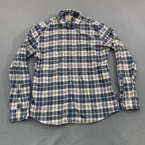 Faherty Button Shirt Mens Large Organic Cotton Plaid Long Sleeve Preppy